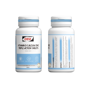 Comprimés triple action OEM <span class=keywords><strong>Vitamine</strong></span> <span class=keywords><strong>D</strong></span> Calcium <span class=keywords><strong>Zinc</strong></span> à absorption élevée – Complément nutritionnel quotidien facile à prendre pour adultes – Soin quotidien - Product Image 4