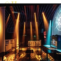 Accessoires de boîte de nuit haut de gamme, comptoir de bar en bois contreplaqué en acier inoxydable, lumières de DJ tendance pour boîte de nuit