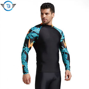 Compression Gym Shirts Surfing Long Sleeve Custom Logo UV <b>BJJ</b> <b>Rashguard</b> MMA Sublimated Mens Rash Guard DHL Sublimation FEDEX OEM - Product Image 4