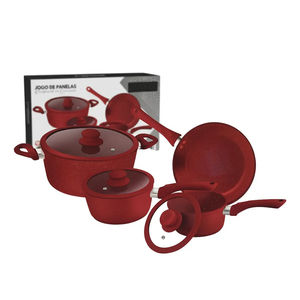 High Quality Modern Ceramic Coated Cooking <b>Pots</b>&Pans 7-Piece Aluminum Cookware Set - Product Image 6