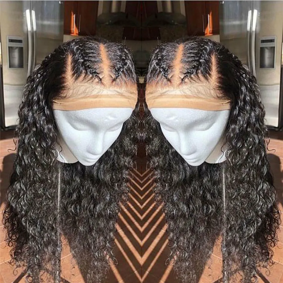 Cheap Kinky Curly Raw Indian 13X6 Human Hair Lace Front Wigs For Black Women Water Wave Hd Lace Frontal Wigs Human Hair Vendor