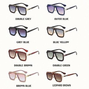 Gafas de Sol de Metal Vintage Personalizadas con Logotipo para Mujer, Gafas de Sol Cuadradas de Piloto Punk con Protección UV400 para Hombre y Mujer - Product Image 6