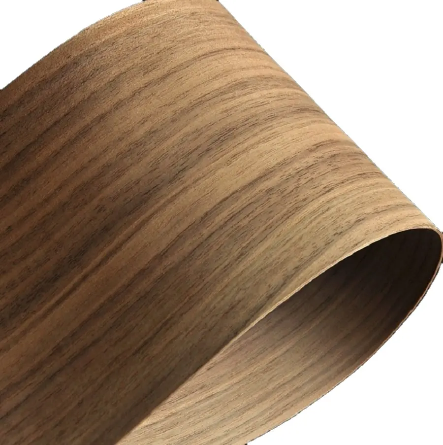 Натуральный деревянный шпон из американского Ореха с прямой линией