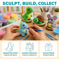 Kit d'argile sèche à l'air écologique Argile mousse légère pour enfants Polymère de modélisation créatif