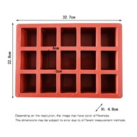 Neue 15 Cavity Cube quadratische Form Silikon form für Kuchen Dekorations werkzeuge DIY Dessert Kuchen formen für Küche Backwerk zeug