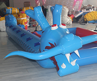 Bateau gonflable à rames d'eau Piscine Flotteur Bateaux Duack Chien Pingouin Jouet flottant pour l'amusement des enfants