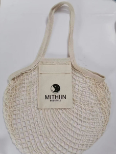 Sac à main en coton maillé de haute qualité, grande capacité, sac à main en maille pour femmes avec logo personnalisé, sacs fourre-tout - Product Image 1