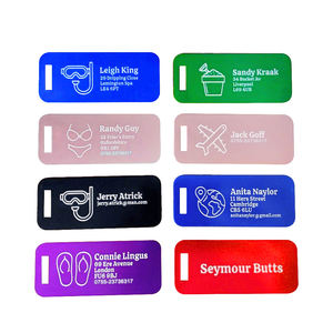 Logotipo personalizado Gravado Saco Em Branco <span class=keywords><strong>Tag</strong></span> Rose Gold Azul Verde Favor Do Casamento Cruise Crew Travel Custom Metal Alumínio Bagagem <span class=keywords><strong>Tag</strong></span> - Product Image 5