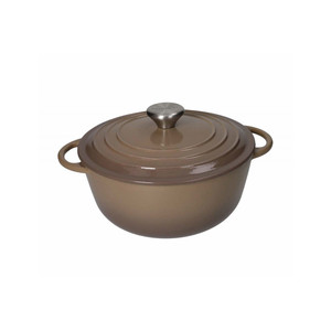 Cocotte en fonte émaillée gris tourterelle, capacité 4 litres - Product Image 1
