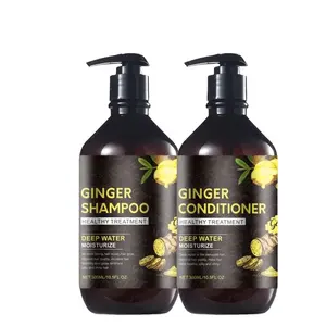 shampo dan conditioner Suppliers-Perawatan Rambut Profesional Bebas Sulfat Anti Rambut Rontok Sampo dan Kondisioner Rambut Jahe