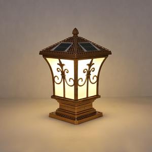 Capteur solaire extérieur étanche clôture de cour solaire Led Post porte principale pilier lumière pour jardin aluminium Luces Led 3.2V 80 - Product Image 3