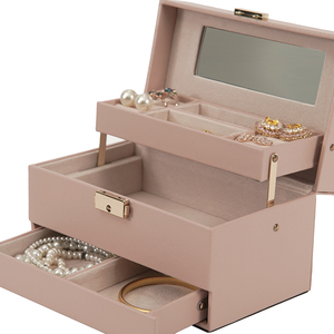 Nuevo Joyero de Lujo de Gran Capacidad de Tres Niveles para Niñas, Caja de Almacenamiento de Joyas para Pendientes y Collares, Empaque de Joyería - Product Image 5
