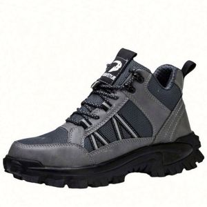 Bottes de sécurité pour soudeurs, protection des travailleurs forestiers, embout en acier, cuir microfibre, semelle en caoutchouc antidérapante, anti-perforation, industrielles, hiver/été - Product Image 1