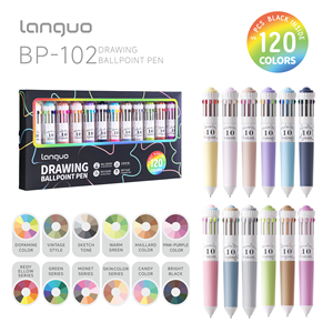 Ensemble de stylos à bille multicolores 0,8 mm rétractables, encre arc-en-ciel pour une écriture fluide, pour étudiants, école, bureau, <span class=keywords><strong>dessin</strong></span>, 120 couleurs - Product Image 2