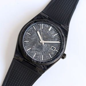 High-quality men's designer carbon fiber watch with rubber strap casual and business wristwatch wholesale - Product Image 6