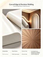 Conception de chambre à coucher moderne avec armoires autoportantes en bois massif et dressing intégré pour mobilier de maison dans une villa