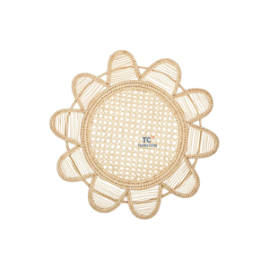 Vente en gros Plaques de présentation en rotin Napperons tissés Plaque de dessous de verre en bambou - Product Image 5