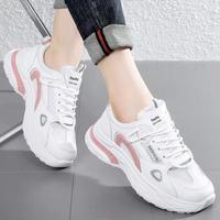 Chaussures décontractées de sport d'extérieur pour femmes, style coréen 2026, respirantes, à lacets, bout rond, talon moyen de 4,5 cm, amorti durable