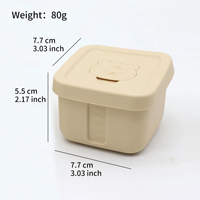 150ML Silicone Kids Snack Food Complément Box Fresh-keeping Bento Container Avec Couvercle, Boîte À Lunch Pour Enfants