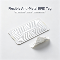 Etiqueta RFID UHF Flexible Anti-Metal con Chip NXP UCODE9XM para Rastreo de Activos Metálicos