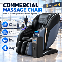 Fauteuil de massage commercial Zhipin à monnayeur, accepteur de billets, paiement par carte QR, gestion à distance, zéro gravité, chauffant