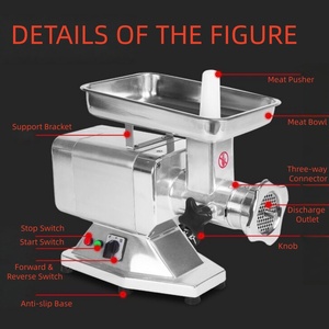 Máquina Procesadora de Salchichas Totalmente Automática de Acero Inoxidable, Rellenadora y Picadora de Carne Comercial para Cocina, 1.5kW, 220V - Product Image 5