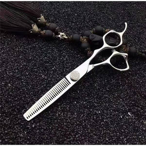 Red Blade 6 Inch Thinning Shears Stainless Steel 440C Right Handed <b>Hair</b> <b>Scissors</b> For Beauty Use - Product Image 1