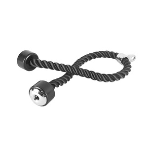 Cuerda extraíble para máquina de cable de accesorio de fitness para gimnasio, cuerda de tríceps de nailon de 38 pulgadas resistente