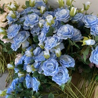 Roses artificielles de haute qualité, branches de fleurs en soie, roses pour la décoration de mariage