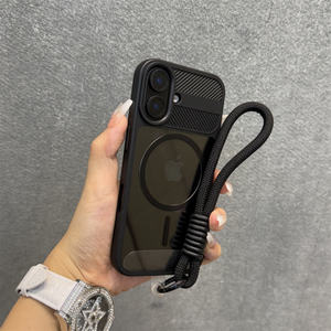 <span class=keywords><strong>Coque</strong></span> rigide de qualité supérieure pour <span class=keywords><strong>iPhone</strong></span> 16/16 Pro 15 Pro Max Anneau fin vert Aspiration magnétique Acrylique transparent Grande fenêtre souple - Product Image 4