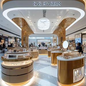 <span class=keywords><strong>Kiosque</strong></span> de présentation de maquillage pour <span class=keywords><strong>jeunes</strong></span> personnalisé - Vitrine cosmétique en bois - Product Image 2