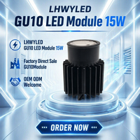 Module LED GU10 LHWYLED à moule privé 15W, Downlight GU10 en aluminium forgé à froid 1070, Vente directe usine OEM ODM