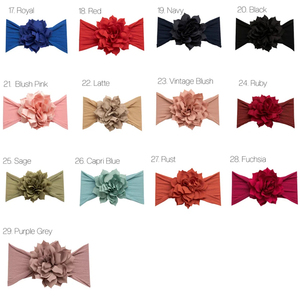 Diadema de flores para recién nacido para fotografía Diadema de flores de nailon para diademas de bebé - Product Image 6