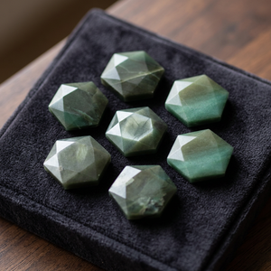 Piedras Preciosas de Jade Verde Natural Talladas a Mano, Cristales Curativos de Reiki, Piedras Semipreciosas para Decoración del Hogar, Regalo Empresarial - Product Image 1