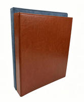 Porte-documents de luxe personnalisé en métal noir imprimé à 3 anneaux pour documents importants, juridiques et d'entreprise