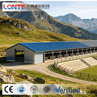 Bâtiment d'élevage économique en acier pour bovins, porcs, moutons et chèvres