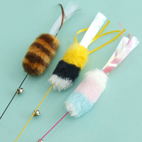 Nouveau Jouet Interactif pour Chat en Plastique de Luxe, avec Queue en Peluche et Clochette, Fournitures pour Animaux de Compagnie en Gros