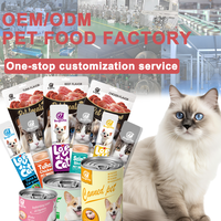OEM ODM 15g/85g Nourriture humide de haute qualité pour chats, multi saveurs, vente à chaud, prix de gros, matériau naturel, collation pour chats 100%