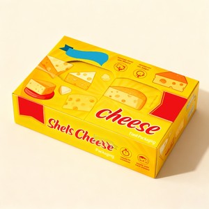 Biểu Tượng Tùy Chỉnh Thực Phẩm Cấp Cmyk In Bao Bì Thực Phẩm Hộp Cookie Hộp Giấy Vỏ Và Pho Mát Hộp - Product Image 1