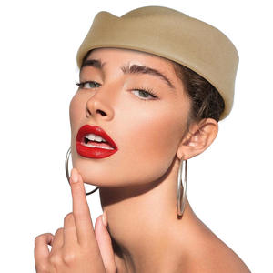 MADESHINE Teardrop Fascinator Base Diseño dulce Sombrero de azafata Fieltro Azafatas Pastillero Sombrero de azafata para ropa informal - Product Image 3