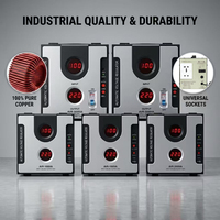 Regulador de Voltaje Automático de Calidad Industrial 500VA-5000VA con Pantalla Dual y Enchufe Universal para Refrigerador, PC, con Certificación CE