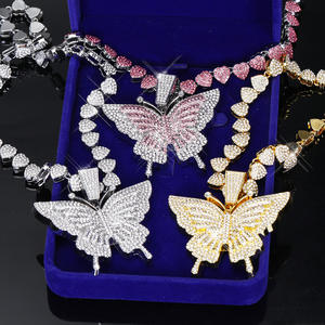 Collier papillon en strass de style européen et américain, best-seller transfrontalier, chaîne de clavicule, accessoire de cou unique - Product Image 5