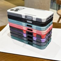 Coque antichoc personnalisable très vendue pour iPhone 18 17 Pro Max, bloc de couleur 2-en-1, bord givré souple, dos rigide en acrylique