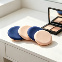 Nouveaux Houppettes de Maquillage Professionnelles en PU, Personnalisables avec Logo, Houppettes Rondes pour Poudre Compacte et Cushion