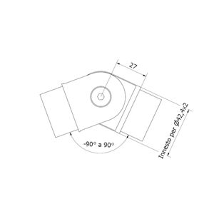 SKU C110153-L-Polished Inox AISI 316 Connecteur articulé pour tube Ø 42.4X2.0 Balustrades et mains courantes - Product Image 2