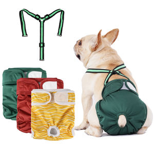 Tirantes reutilizables OEM Pañal para mascotas Lavable Ajustable Tirante para perros Pañales para perros femeninos para el período de calor - Product Image 1
