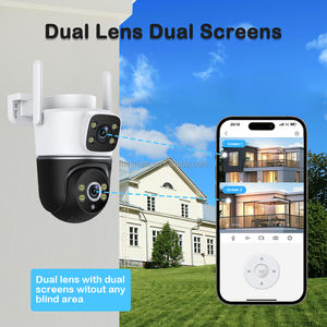 Kamera <span class=keywords><strong>IP</strong></span> pengawasan nirkabel 8MP, kamera keamanan <span class=keywords><strong>IP</strong></span> PTZ 4K 360 CCTV luar ruangan lensa ganda Tuya cerdas WiFi - Product Image 2