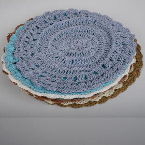 Manteles Individuales Navideños Modernos, Salvamanteles, Posavasos, Manteles <span class=keywords><strong>de</strong></span> Papel, Fibra, <span class=keywords><strong>Tela</strong></span>, Crochet, Manteles Individuales Redondos - Product Image 6