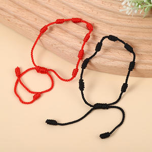 Pulseras de Cuerda Roja de <span class=keywords><strong>7</strong></span> <span class=keywords><strong>Nudos</strong></span>, <span class=keywords><strong>Pulsera</strong></span> Ajustable, Rosario Católico, Amuleto de Protección Kabbalah, <span class=keywords><strong>Pulsera</strong></span> de Cuerda <span class=keywords><strong>Negra</strong></span> y Roja - Product Image 1