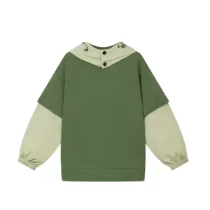 Oem Nieuwe Design Mode Hoodie Casual Pullover Hoodie Cool Jongen Groene Top Voor Kinderen